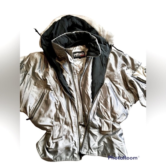 Silver vintage, heads ski jacket. 6 - Picture 1 of 5